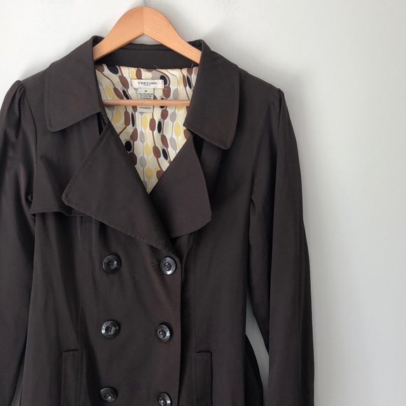 Vertigo Paris Jackets & Coats Vertigo Paris Chocolate Brown Trench